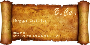 Bogya Csilla névjegykártya