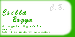 csilla bogya business card